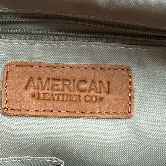 American Leather Co. Women's Lenox Triple Entry Brown Leather Satchel Handbag. - Picture 8 of 8